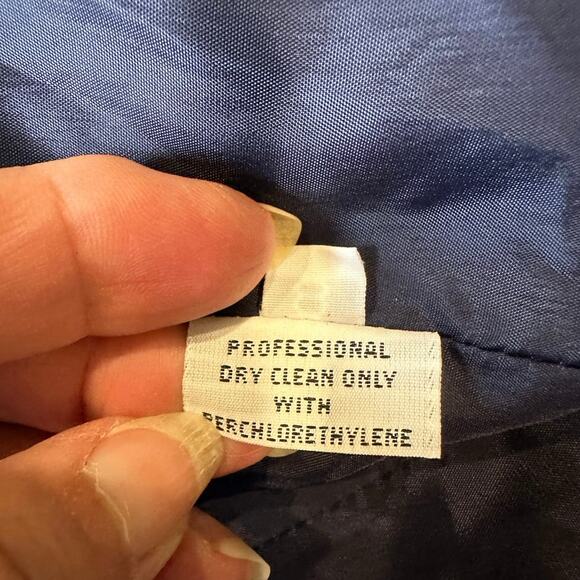 Vintage Blue Velvet  Boho Chic Streetwear Fitted Edwardian Puff Sleeve Large - Picture 11 of 12